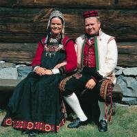 Hallingdal traditioneel folklore echtpaar